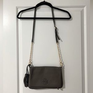 Tory Burch grey bag. Barely used!